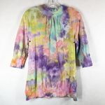 Kensie Medium Jacket Carnival Camouflage Handmade Tie Dye Yellow Purple 243 Photo 1