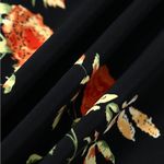 RIHOAS The Black V Neck Floral Short Sleeve Maxi Dress S Photo 6