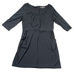 To The Max Black Scoop Neck Dress Women's‎ XL Pockets 3/4 Sleeves Knee Length Photo 0