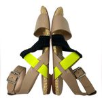 Loeffler Randall  Fawn Ankle Strap Sandal Leather Raffia Size 6 Photo 4