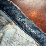 American Eagle Two Tone Super Stretch Hi-Rise Jegging Crop Raw Hem Jeans Size 4 Photo 9