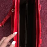 10x10 Crossbody red shiny quilt patent purse Photo 5