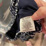 JM Collection Cute navy white multiprint ruffle boho maxi elastic waist pull on skirt flowy Photo 5