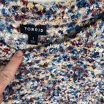 Torrid  Drop Shoulder Multicolor Popcorn Fuzzy Print Crew Neck Sweater Size 1X Photo 5