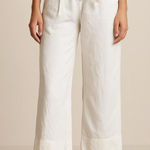 Intermix  White Wide-Leg Pants Flare- Size 2 Photo 0