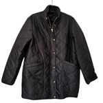 Quince  Featherless Quilted Long Puffer Jacket Womens XL Black Zip Front Photo 4