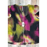 Worthington Petite Multi-color Abstract Sheer Cap Sleeve Blouse PL Colorful Photo 7