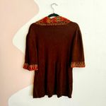 Notations Vintage Brown Babydoll Top Retro 90s Y2K Flowy Boho Earthy 1X Photo 1
