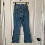 Paige  Femme‎ Jeans High Rise Bootcut Raw Hem Medium Wash Size 25 Photo 3