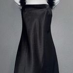 Princess Polly  Little Black Feather Mini Sexy Dress Womens size XS 2 Photo 0
