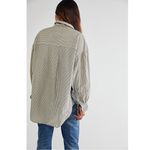 We The Free Free People Oversized Happy Hour Oxford Button Down Shirt Large Preppy Stripes Photo 14