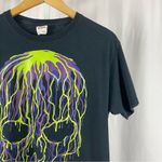 Fruit of the Loom  Medium Skull Neon Grunge Emo Skeleton Halloween Graphic Tee Photo 2