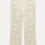 ZARA   NWT K SIZE S FLARED CROCHET TROUSERS PANTS COTTON 3772/802 beach cottage Photo 3