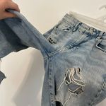 PacSun Mom Jeans Light Wash Distressed Ripped High Waisted Cropped Crop Ankle 24 Photo 7