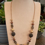 Cookie Lee  Gold and Black Beaded Necklace Photo 0