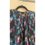 NYDJ ‎ Womens Small Pintuck Blouse Purple Abstract Top Career Workwear Colorful Photo 6