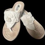 White Mountain Cliffs by  Cynthia Floral Cut out Thong Wedge Sandal Women… Photo 0