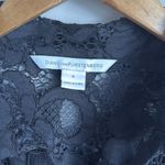 Diane Von Furstenberg  Lorelei Two Bloom Black Jacquard Lace Button down 6 Photo 6