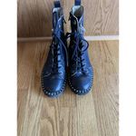 Dkode Soul Rockstud‎ leather combat Ankle boots Women's Size 36 Black Stud Photo 1