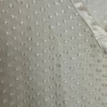 Beyond Vintage Swiss Dot V-Neck Long Sleeve Sheer Silk Top in White - Small Photo 8