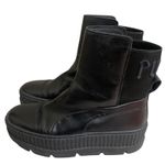 Puma  Rihanna Fenty Creeper Boots Black Leather Platform Chunky Sole Womens 8.6 Photo 0