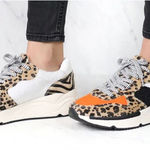 White Raven Loyal leopard print platform sneaker 6 Orange Photo 0