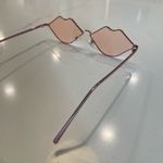 Pink Lip Shaped Frames Novelty Retro Rave Festival Fashion Sunglasses Photo 7