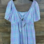 Ingrid And Isabel NWT  Plaid Peek-a-boo Tie-Front Maternity Top  Photo 3