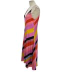 Stine Goya Gianna Dress‎ Slip Midi Striped Silk Colorful Pink Size Small Photo 6