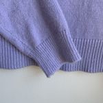 Ann Taylor  Striped Mockneck Pullover Sweater (Sz L) Lavender & Chocolate Stripes Photo 9