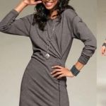 CAbi Put On Sweatshirt Dress Women’s M Gray Long Sleeve Short Length #3650 Photo 6