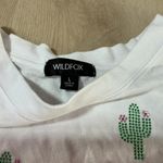 Wildfox Cactus Rhinestone T-Shirt Novelty White Graphic Tee Short Sleeve Photo 5