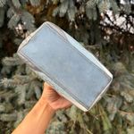 Coach *RARE*  Denim Wave Patchwork Demi Bag Suede Light Blue Handbag Y2K Photo 4