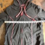 Motherhood Maternity  Gray Pink Hoodie Zip Up Ruching Side Jacket Medium Photo 4