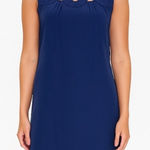 Loeffler Randall  Blue 100% Silk Sleeveless Cut Out Mini Dress Size 4 Photo 0