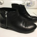 Antonio Melani  ankle black leather booties Photo 2