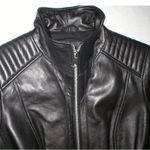Marc New York New Womens Andrew Leather Jacket S Black Soft Quilted Shoulder Arm Photo 3