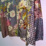 Johnny Was  Size S Silk Blouse Top Cathron Mingle Shirt Button Collar Photo 3