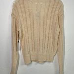 ASTR The Label Cream Wrap Front Pointelle Sweater Medium NWT Photo 4