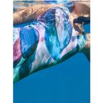 Athleta Malibu Printed One Piece Swimsuit Medium watercolor abstract Photo 2
