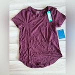 Market & Spruce  Elaine Pocket T-Shirt Burgundy XS NWT Photo 3