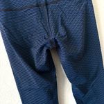 Lululemon Wunder Under Crop Score Jacquard Black Cerulean Blue Photo 4