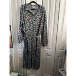 ON 34TH Floral Print Long Sleeve Midi‎ Dress Women's Plus Size 2XL XXL Black Photo 3