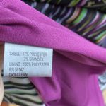 NWT Muse Colorful Print Party Cocktail Dress, 6 Purple Photo 7