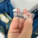 Nicole Miller Studio One Piece Swimsuit L Blue Floral Retro Ruched Pinup Resort Photo 3