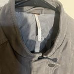 Free People Gray Faux Vegan Suede Leather Moto Jacket Size 6 S Full Zip Photo 3