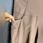 WILO brown high waisted biker shorts. Size Medium Tan Photo 3