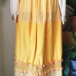 Vintage Pastel Orange Gingham Prairie Skirt Handmade Large XL Size undefined Photo 2