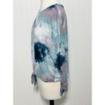 Wall Flower Wall Flower Women's Tie Dye Long Sleeve Tie Front Top Multi-Color Size Medium Photo 4