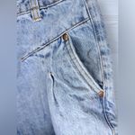 Mahina  Women’s Vintage Style High Rise Light Wash Denim Shorts Photo 4